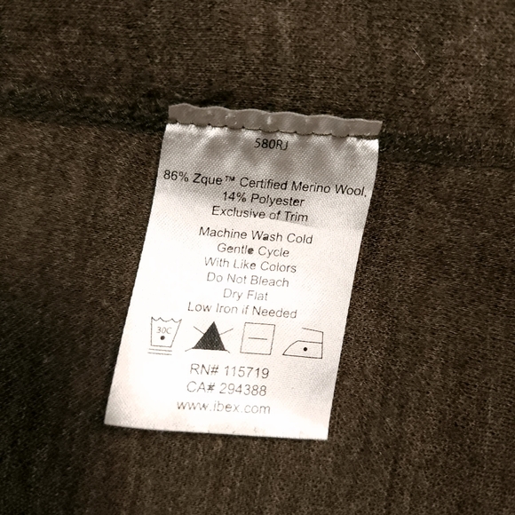 Ibex Backbay Merino Wool Tunic Jacket Womens Size XS Sweater Full Zip Green GUC! - Picture 12 of 16